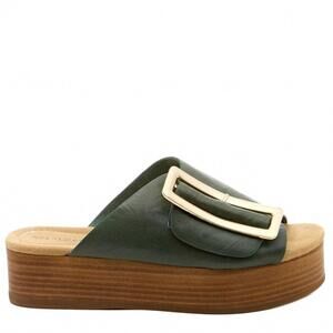NEW KELSI DAGGER women's dover buckle clog sandal in moss